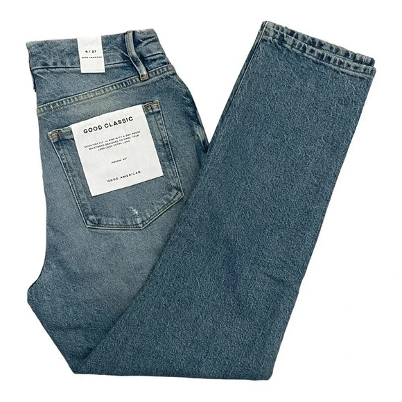 Good American Good Classic Distressed
Straight Leg High Rise Jeans Size 4/27
NEW - Picture 4 of 11